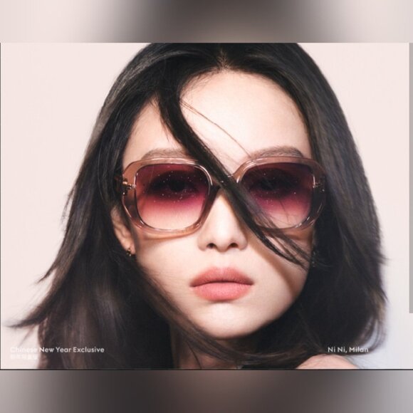 Gucci Sunglasses Oversized Square Beige Violet Glitter GG1557SK 006 54-20-145 main image 14